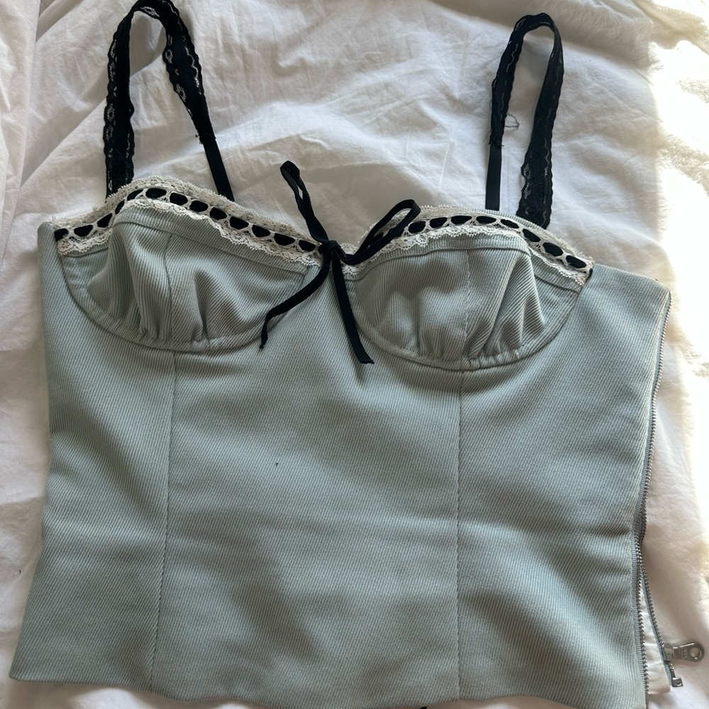 With Jean corset
